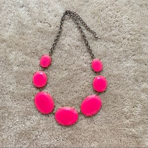 Hot pink statement necklace